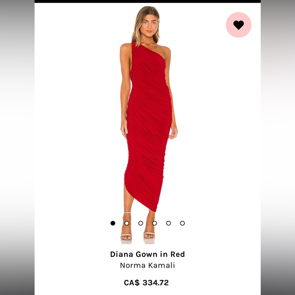 NORMA KAMALI draped red dress from REVOLVE